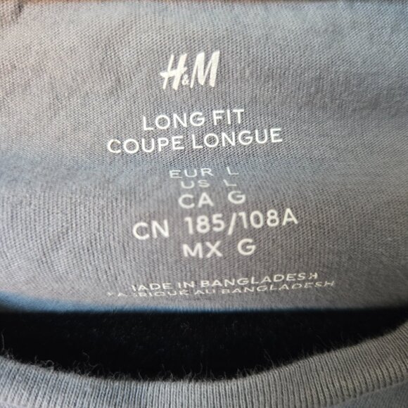 H&M Gray long fit tee - Picture 2 of 3